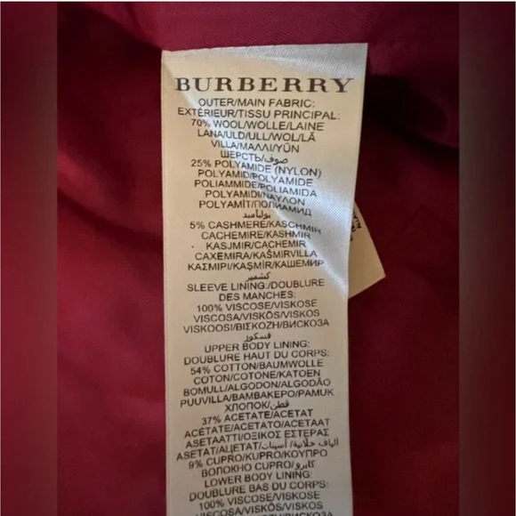 BURBERRY BRIT PEACOAT JACKET SIZE 4 US - Picture 11 of 16